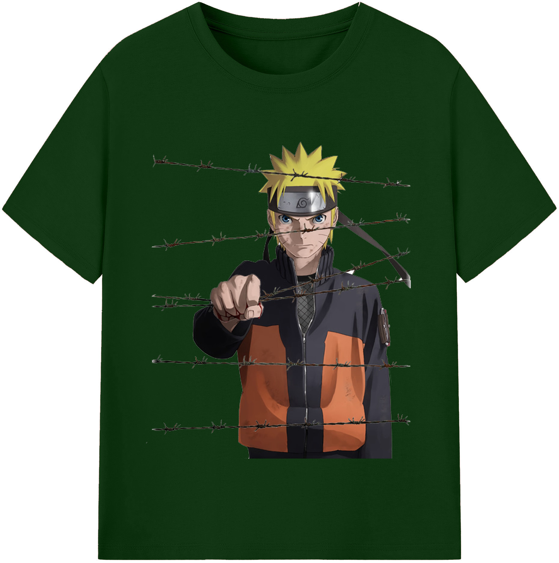 （画像用） NARUTO -ナルト- うずまき ナルト Uzumaki Naruto 綿100％半袖Tシャツ（フロントプリント）